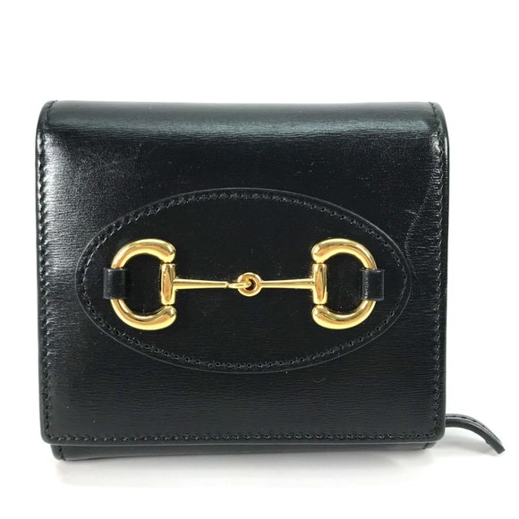 GUCCI Black Leather Horsebit Wallet - Picture 1 of 16